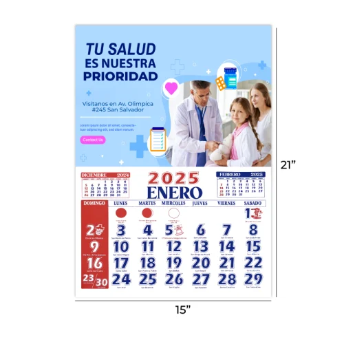 Calendario santoral 15x21