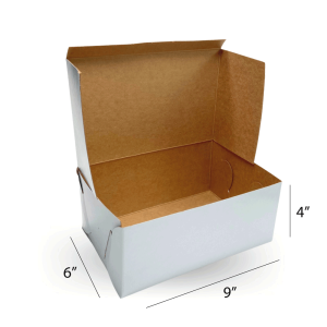 Caja de cartón para envío regalo 24,1x16,6x9,4 cm blanca/roja - RETIF