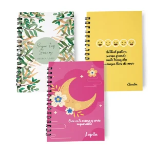 4 Agendas tipo Notebook tamaño 1/2 carta