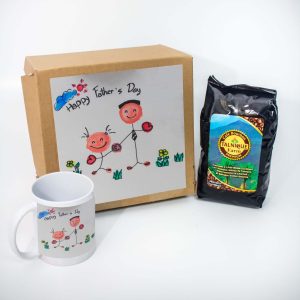 Kit de regalo personalizado taza + bolsa de café premium