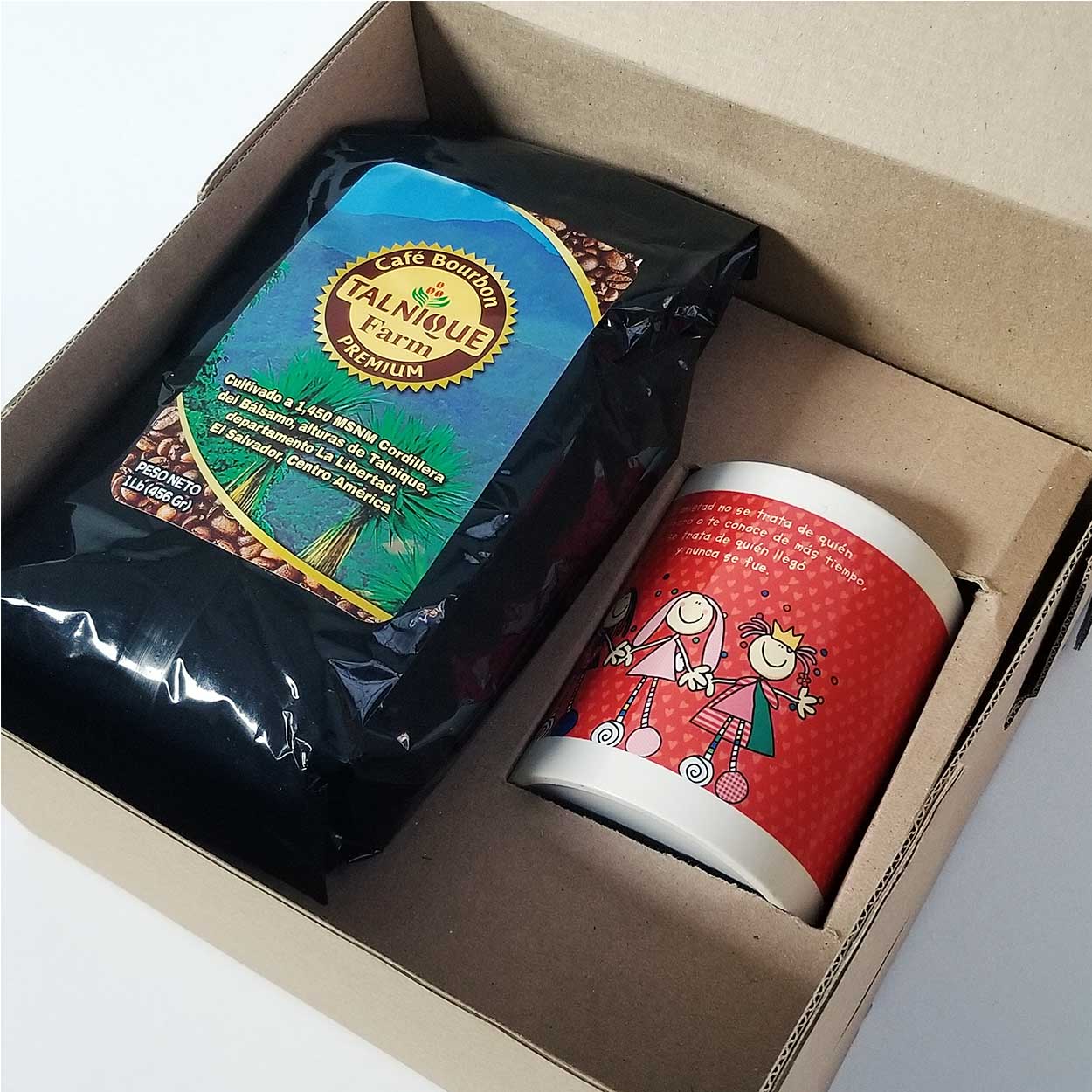 Kit de regalo personalizado taza + bolsa de café premium - Imprima